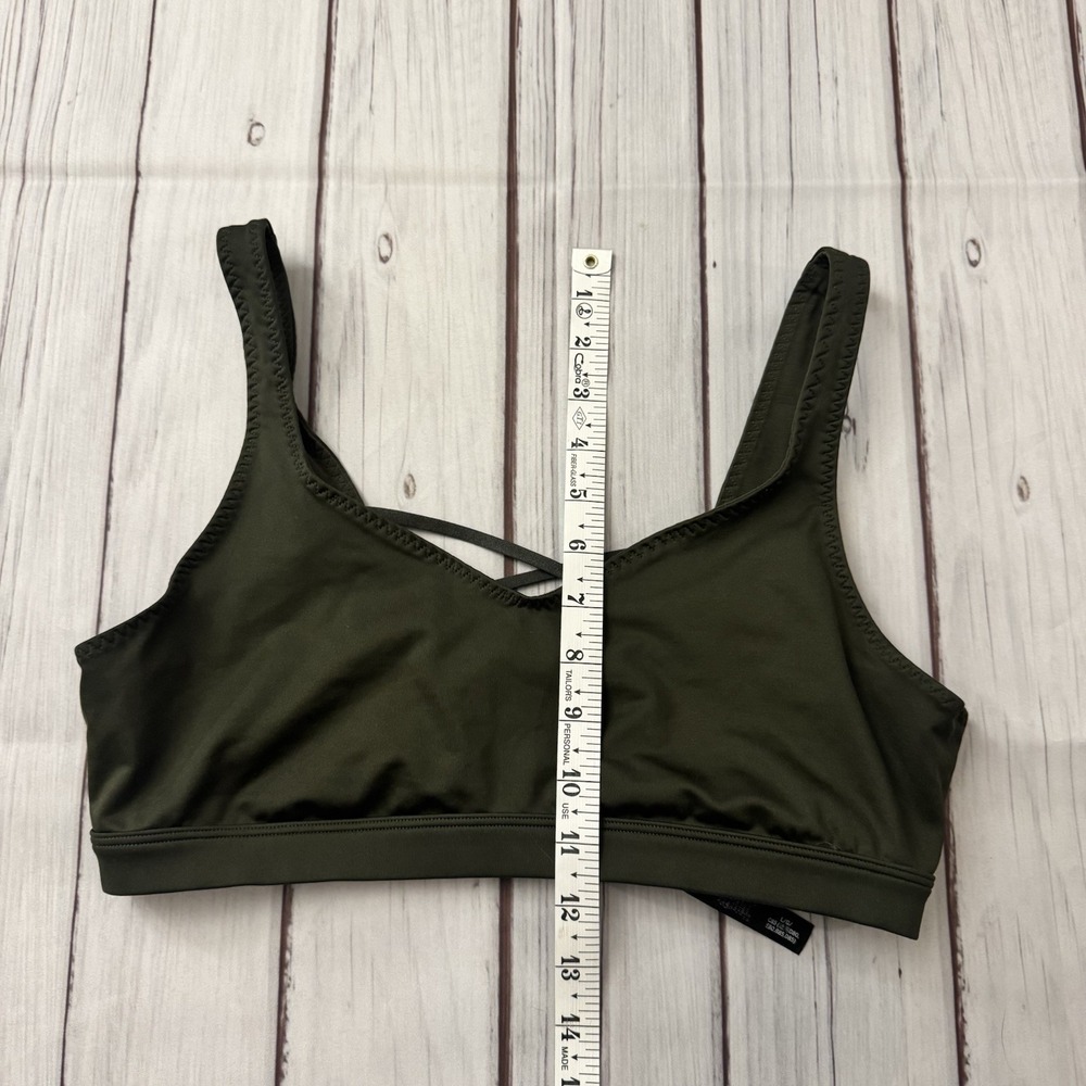 Victoria Sport Women's Large Olive‎ Green Strappy Back Sports Bra L Activewear - Picture 3 of 5